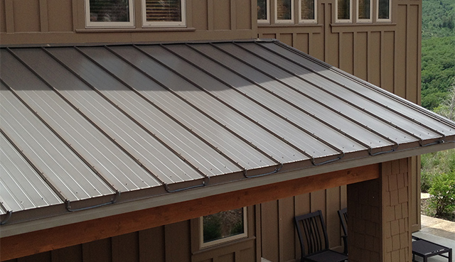 An example of our SnoFree™ Heated Roof Panels installed on a metal roof.